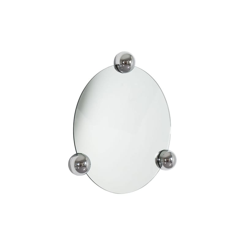 Décoration - Miroirs - Miroir mural Sphera Orbit métal argent / L 69 x H 71 cm - Moustache - Chromé - Verre, Zamac chromé