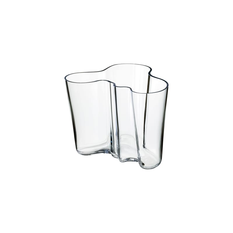 Décoration - Vases - Vase Aalto verre transparent / 20 x 20 x H 16 cm - Alvar Aalto, 1936 - Iittala - Transparent - Verre soufflé bouche