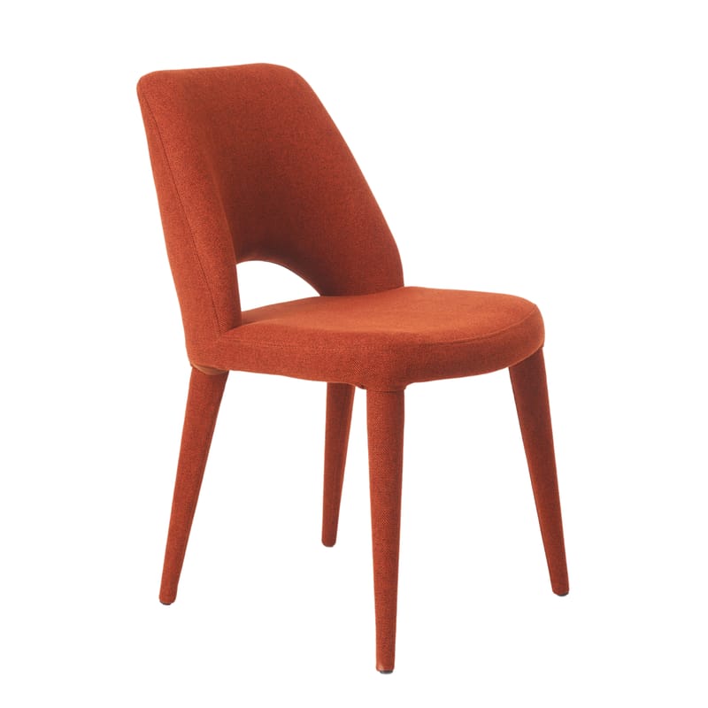 Mobilier - Chaises, fauteuils de salle à manger - Chaise rembourrée Holy tissu rouge - Pols Potten - Rouge Rouille - Métal, Mousse, Tissu polyester