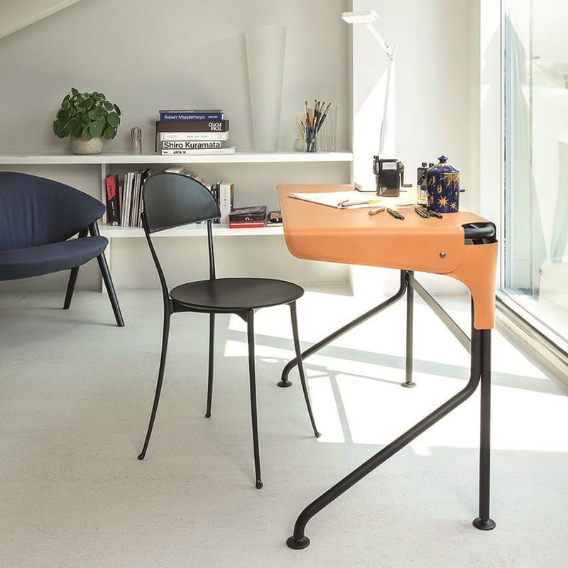 Bureau Tucano cuir marron / Cuir sellier - Zanotta