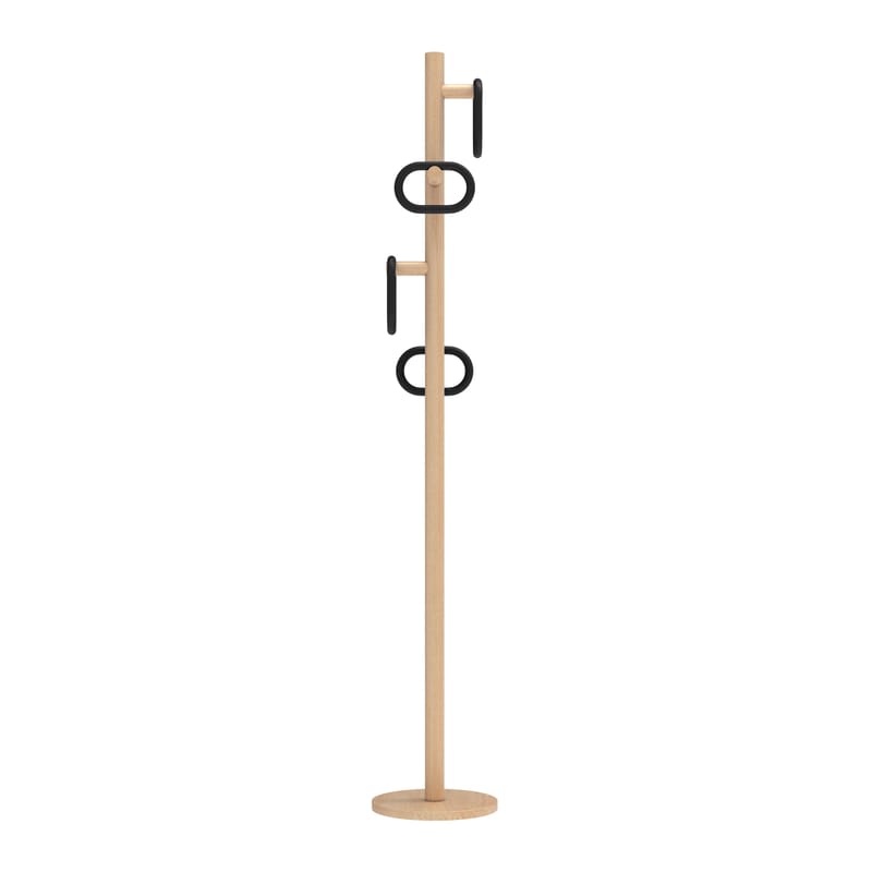 Black wooden coat stand clearance