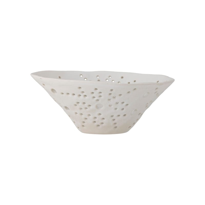 Table et cuisine - Corbeilles, centres de table - Corbeille Dalena céramique blanc / Céramique - Ø 30 x H 12 cm - Bloomingville - Blanc - Grès