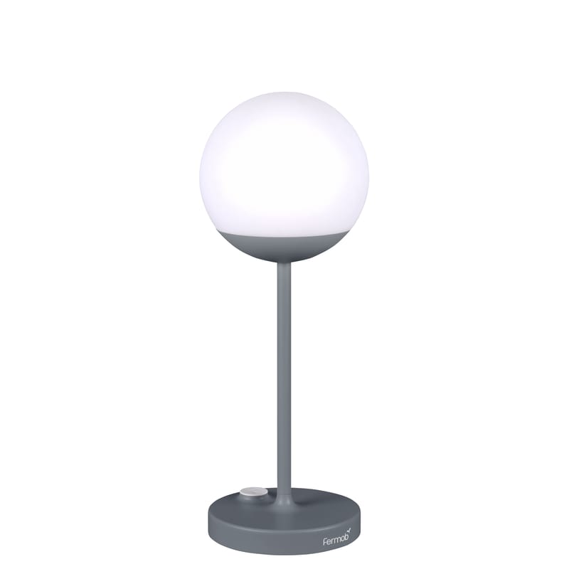 Luminaire - Luminaires d\'extérieur - Lampe extérieur sans fil rechargeable Mooon! LED   / H 41 cm - USB - Fermob - Gris orage - Aluminium, Polyéthylène