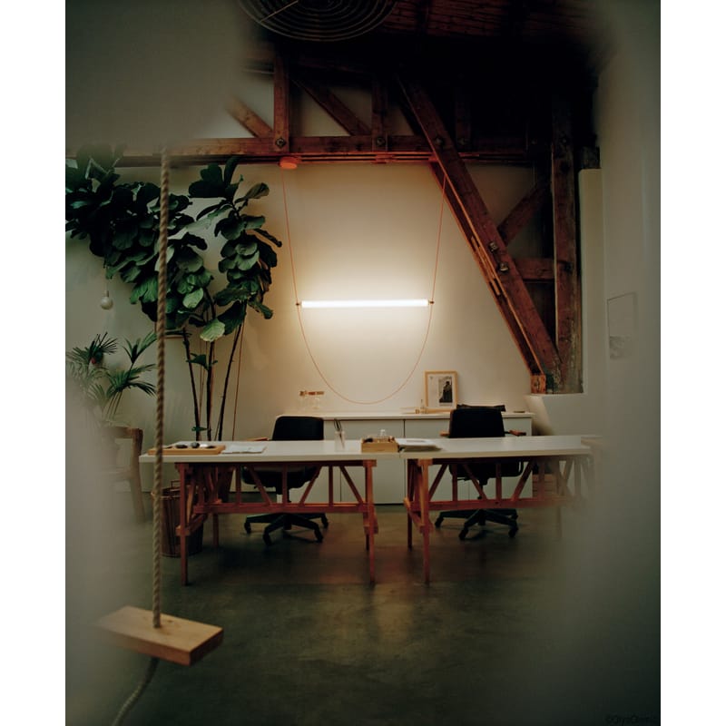 Flos WireLine LED Pendant pink transparent Made In Design UK
