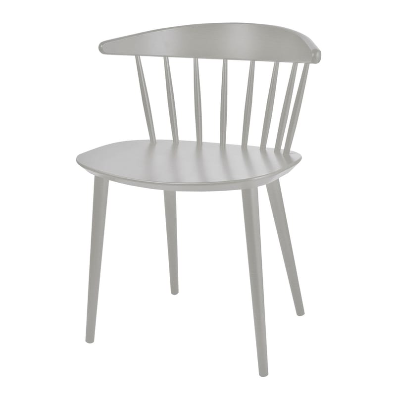 Möbel - Stühle  - Stuhl J104 holz grau / Holz - Hay - Hellgrau - lackierte Buche