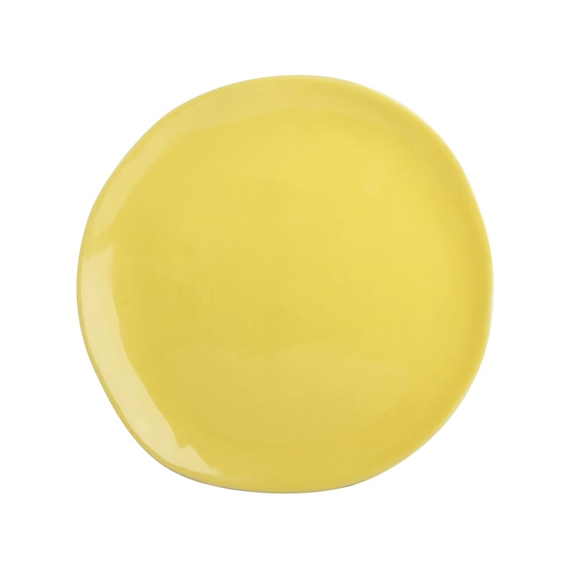 Table et cuisine - Assiettes - Assiette  céramique jaune / Ø 22 cm - & klevering - Jaune - Porcelaine