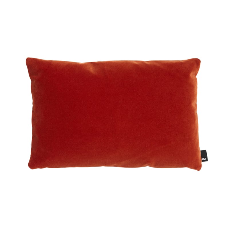 Décoration - Coussins - Coussin Eclectic tissu rouge / 45 x 30 cm - Hay - Rouge vibrant -  Plumes, Laine, Velours