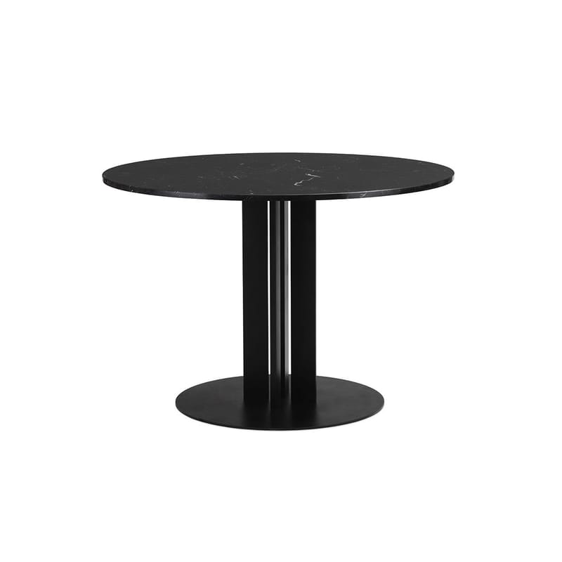 Mobilier - Tables - Table ronde Scala pierre noir / Ø 110 cm - Marbre noir - Normann Copenhagen - Marbre noir - Acier verni, Marbre