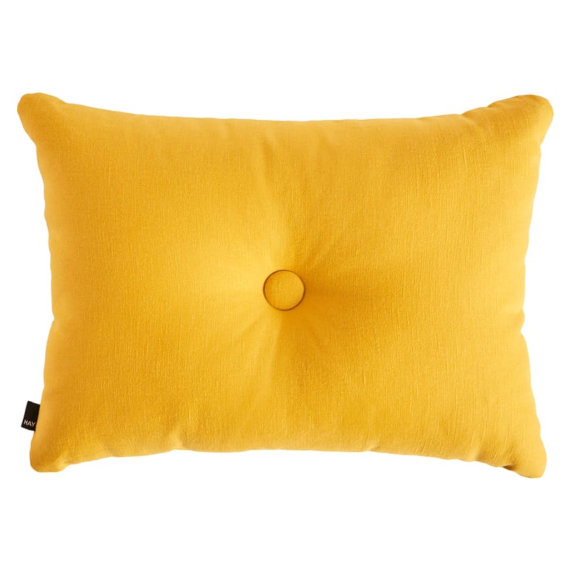 Décoration - Coussins - Coussin Dot Planar tissu jaune / 60 x 45 cm - Hay - Jaune chaud - Coton, Lin