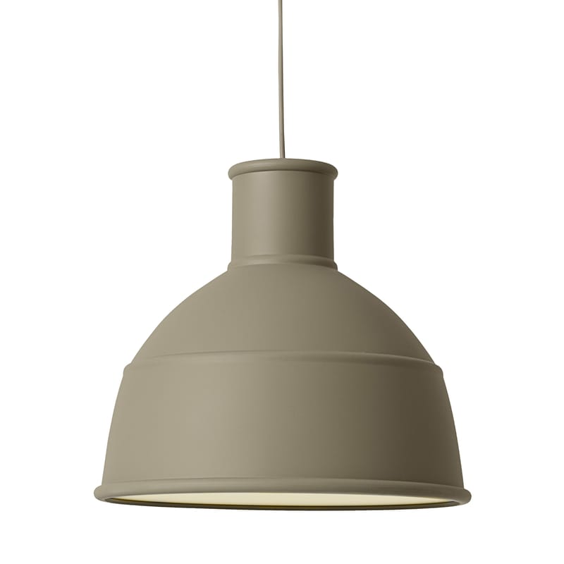 Lighting - Pendant Lighting - Unfold Pendant plastic material green / in silicone - Muuto - Olive green - Silicone