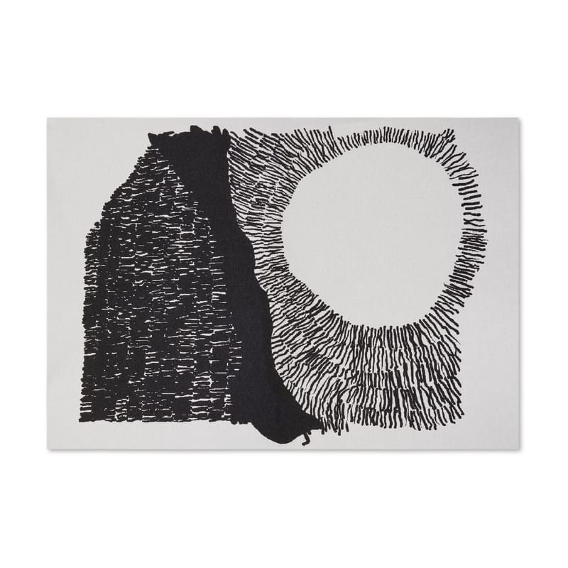 Décoration - Textile - Plaid Dash tissu blanc noir / 200 x 135 cm - Laine - Tom Dixon - Noir & blanc - Laine