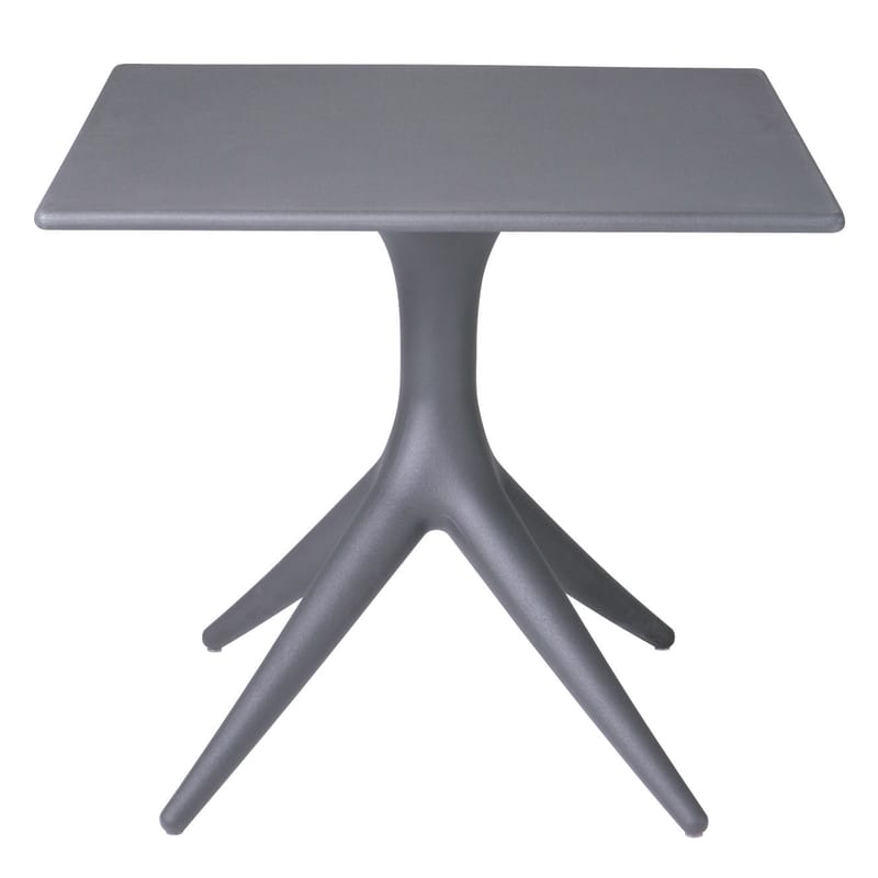 Outdoor - Gartentische - quadratischer Tisch App plastikmaterial grau schwarz / 80 x 80 cm - Driade - Anthrazit-grau - rotationsgeformtes Polyäthylen
