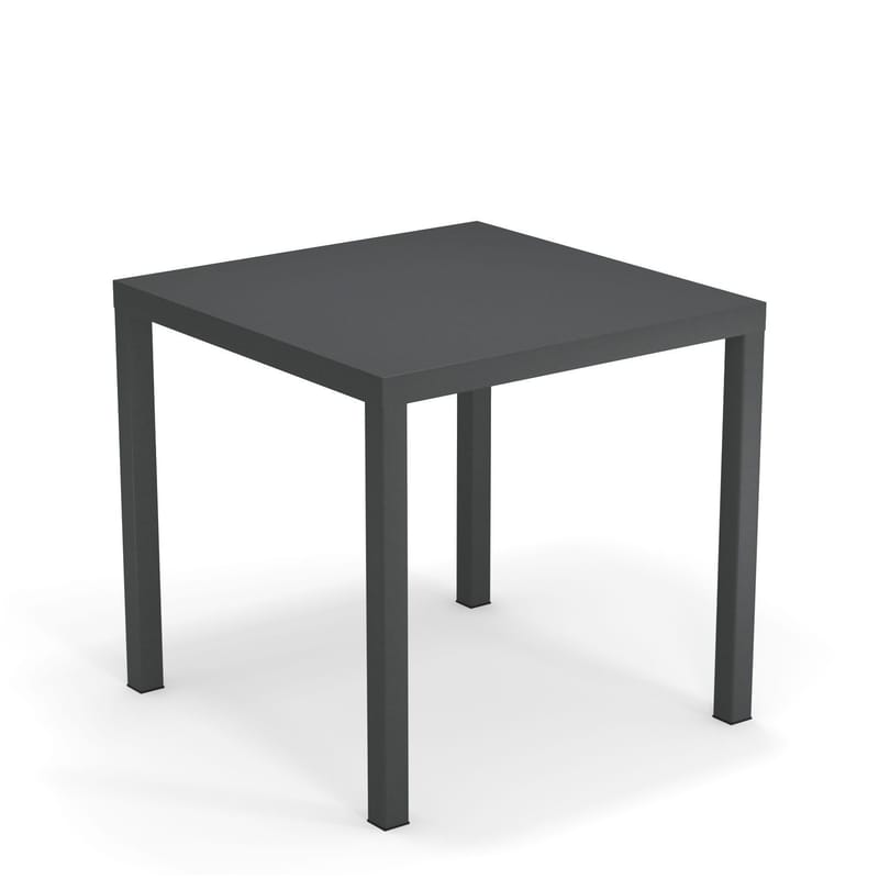 Jardin - Tables de jardin - Table carrée Nova gris métal / 80 x 80 cm - Emu - Fer ancien - Acier verni