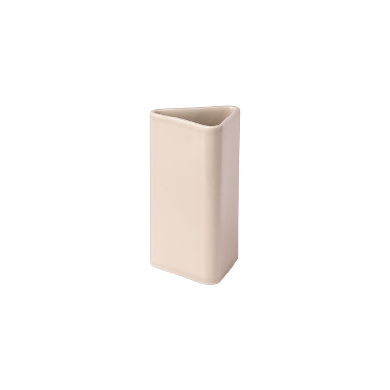 Décoration - Vases - Vase Canvas Small céramique gris / H 15 cm - Fait main - raawii - Gris ciment - Céramique émaillée