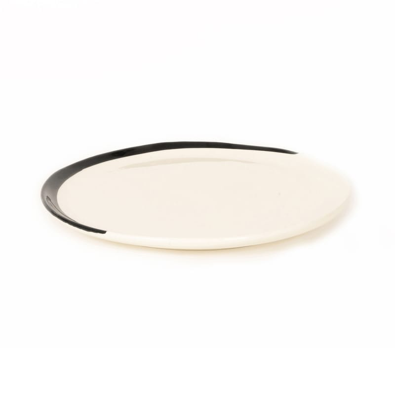 Table et cuisine - Assiettes - Assiette plate Esquisse céramique noir / Ø 26 cm - Maison Sarah Lavoine - Noir - Céramique émaillée