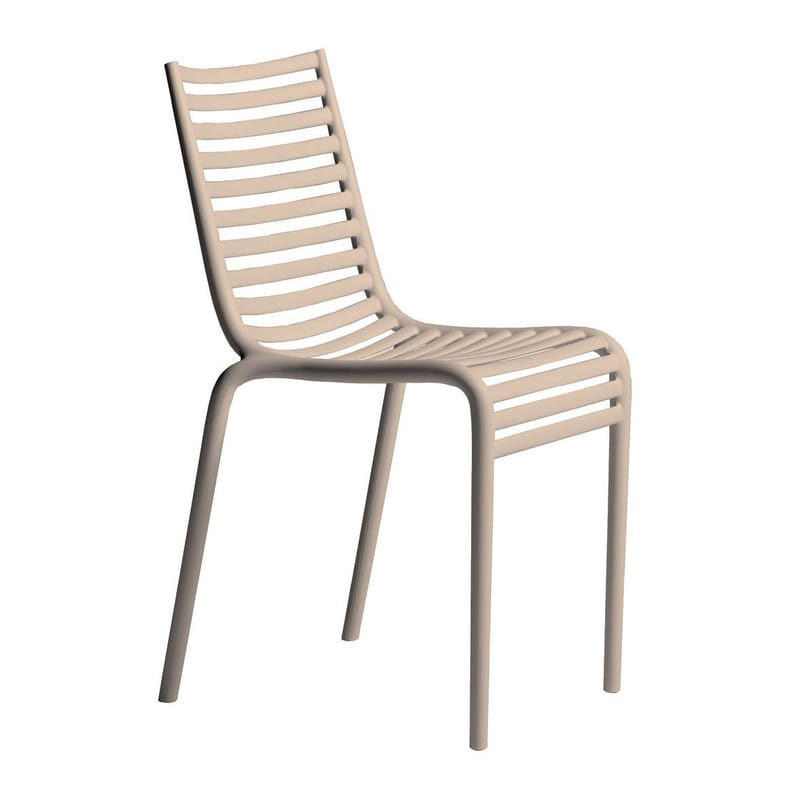Mobilier - Chaises, fauteuils de salle à manger - Chaise empilable PIP-e plastique beige / Philippe Starck, 2010 - Driade - Beige poudré - Polypropylène