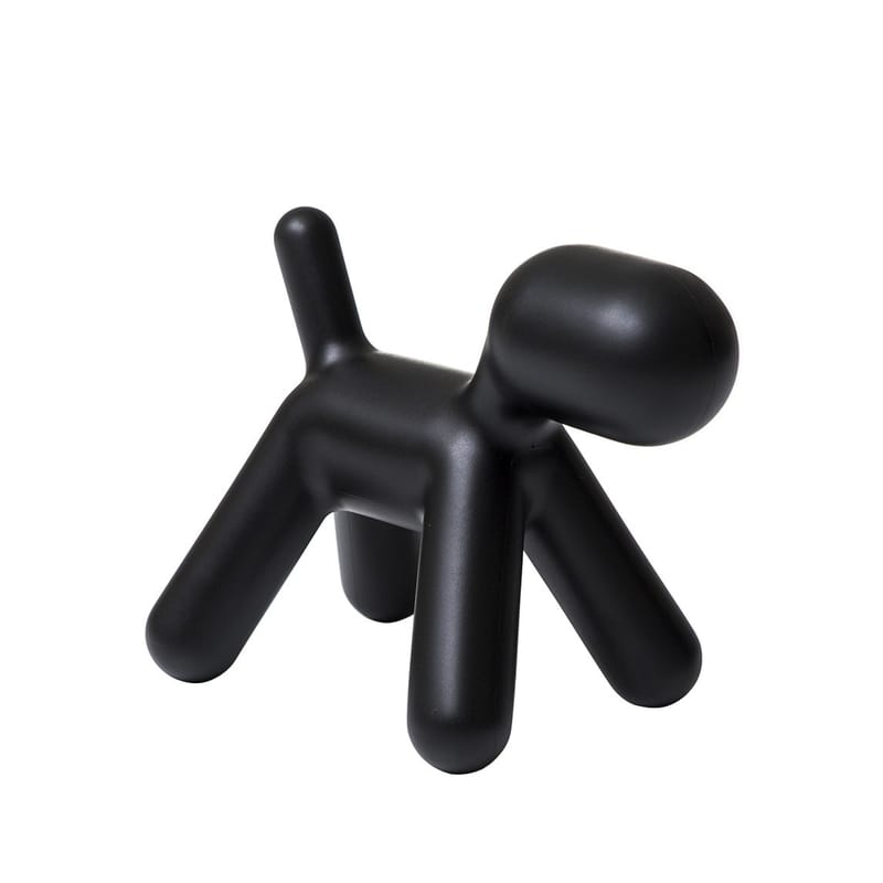Décoration - Pour les enfants - Décoration Puppy XS plastique noir / L 18,5 cm - Eero Aarnio, 2003 - Magis - Noir - Polyéthylène rotomoulé