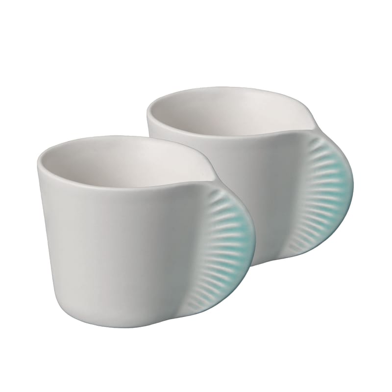 Tisch und Küche - Tassen und Becher - Kaffeetasse Morphose keramik blau / 2er-Set - Ibride - Azurblau - Keramik