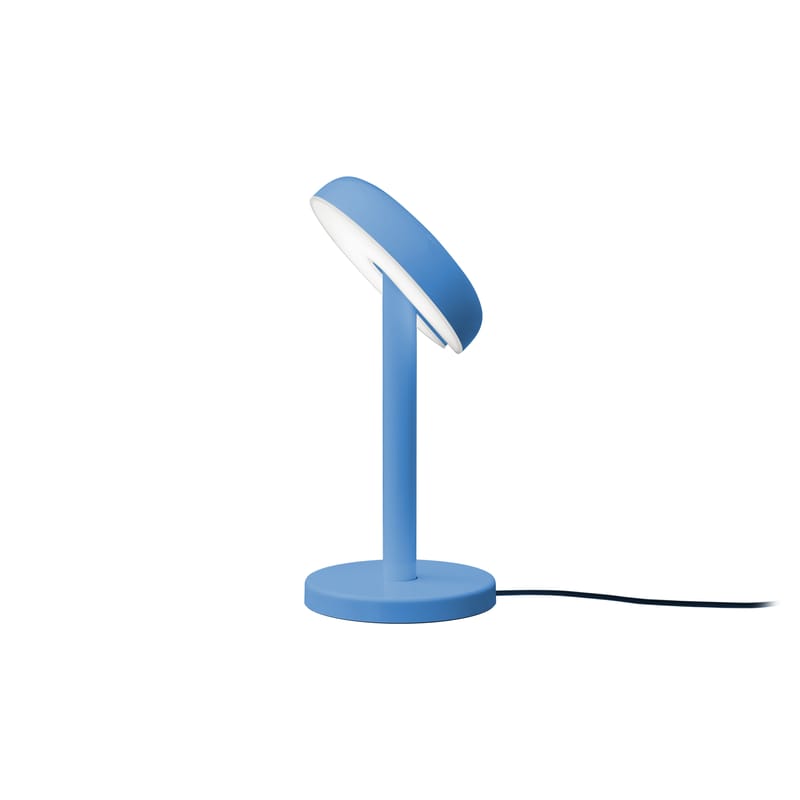 Luminaire - Lampes de table - Lampe de table Cabriolette LED métal bleu / Orientable - Martinelli Luce - Bleu - Aluminium peint