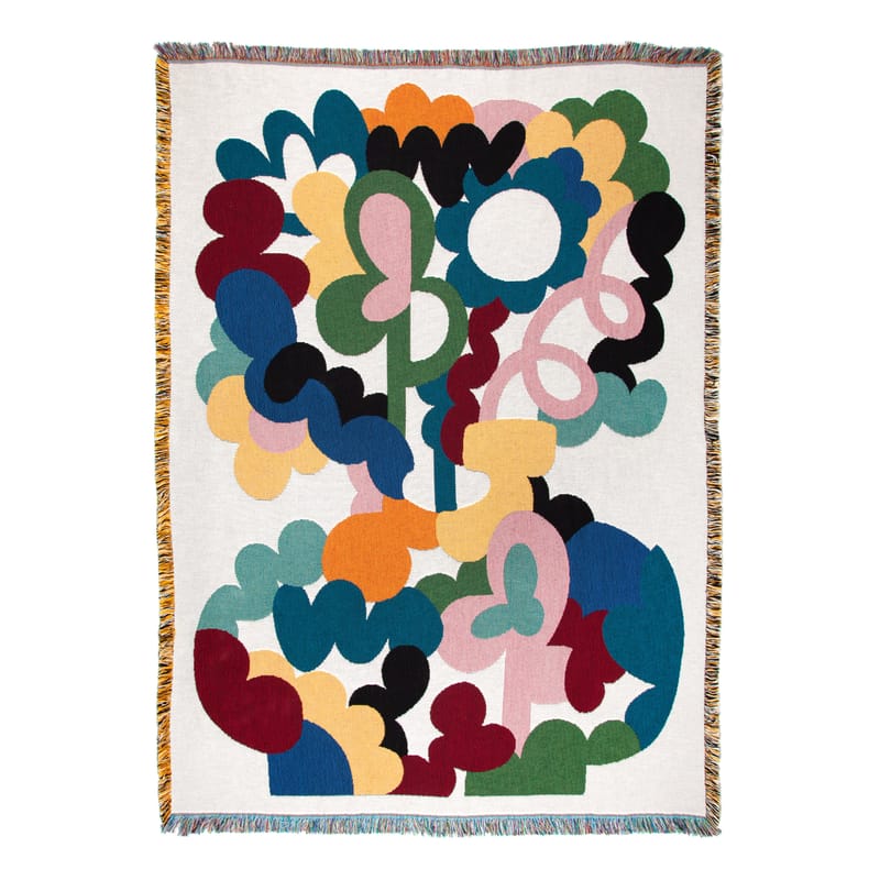 Dossiers - Rétro pop - Plaid Alessi tissu multicolore / By Micke Lindebergh - 137 x 178 cm - Slowdown Studio - Micke Lindebergh - Coton recyclé