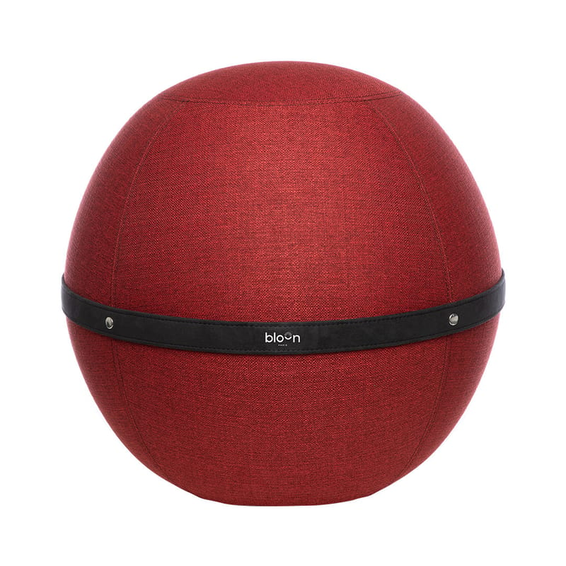 Mobilier - Poufs - Pouf Ballon Original XL tissu rouge / Siège ergonomique - Ø 65 cm - BLOON PARIS - Rouge passion - PVC, Tissu polyester