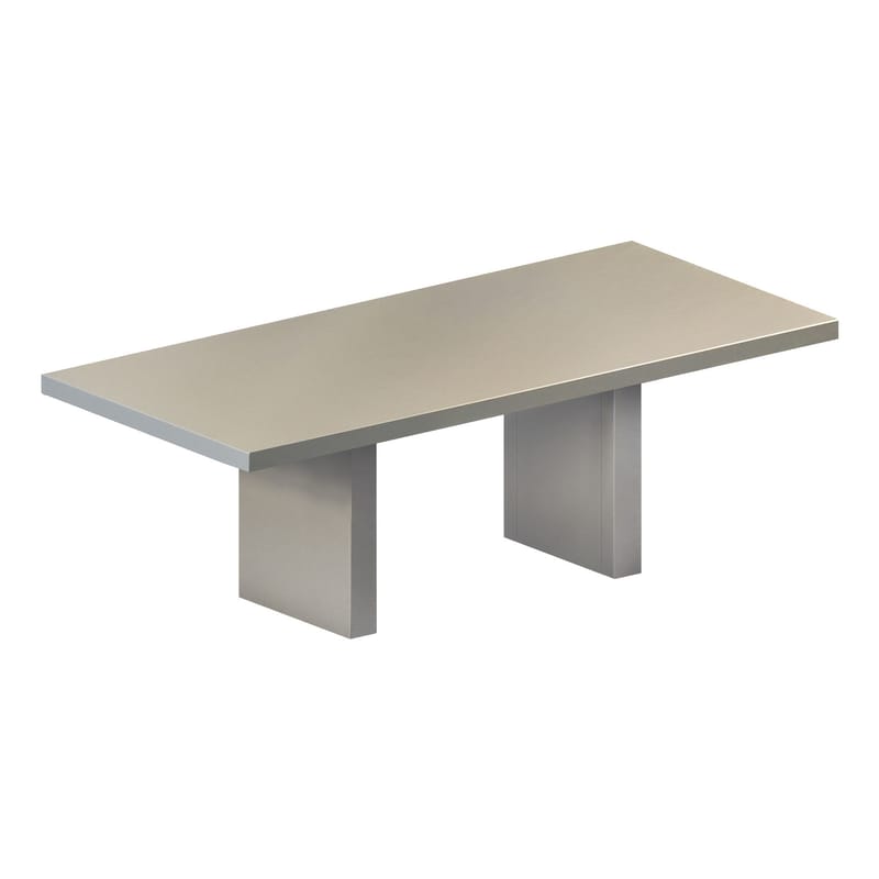 Outdoor - Gartentische - rechteckiger Tisch Tommaso OUTDOOR metall grau / 180 x 90 cm - Stahl lackiert - Zeus - L 180 cm / Zementgrau - Lackierter phosphatierter Stahl