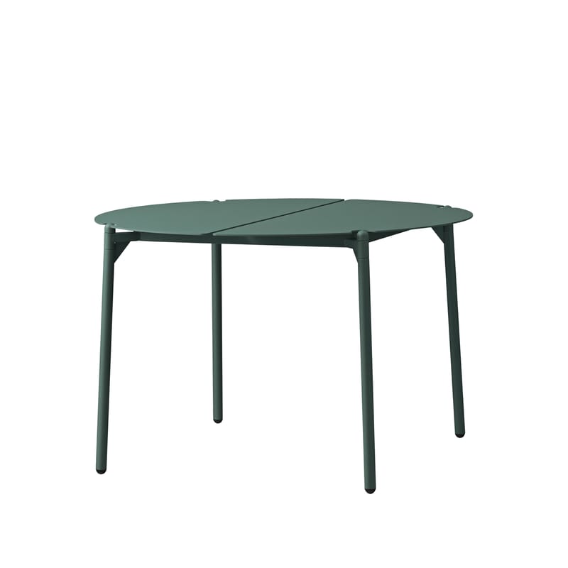 Mobilier - Tables basses - Table basse Novo métal vert / Ø 70 x H 45 cm - AYTM - Vert forêt - Acier revêtement poudre, Aluminium revêtement poudre