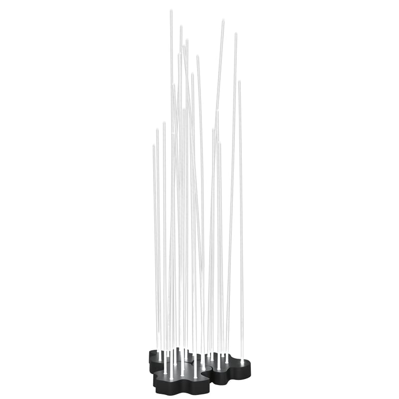 Luminaire - Lampadaires - Lampadaire d\'extérieur Reeds LED Outdoor métal plastique blanc / 21 tiges - Artemide - Blanc / Base gris anthracite - Acier inoxydable peint, PMMA