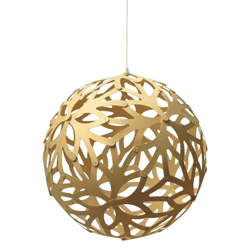 Lighting - Pendant Lighting - Floral Pendant natural wood Ø 40 cm - Natural wood - David Trubridge - Natural wood - Bamboo