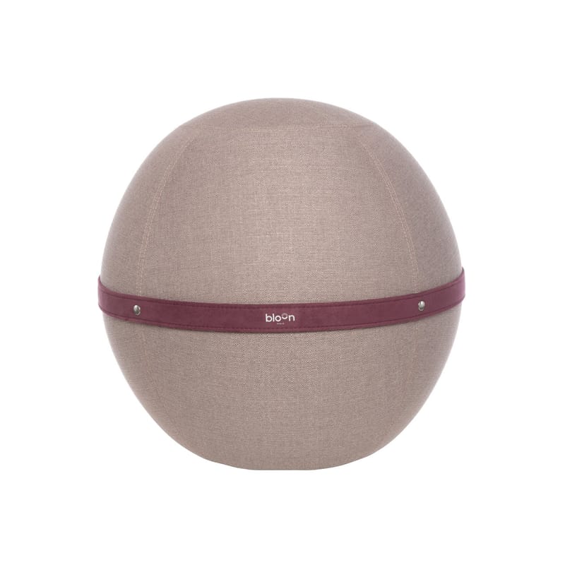 Mobilier - Poufs - Pouf Ballon Original Regular tissu violet / Siège ergonomique - Ø 55 cm - BLOON PARIS - Mauve pastel - PVC, Tissu polyester