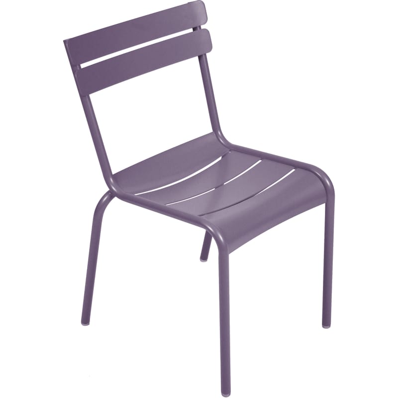 Life Style - Luxembourg Stacking chair metal purple Metal - Fermob - Plum - Lacquered aluminium