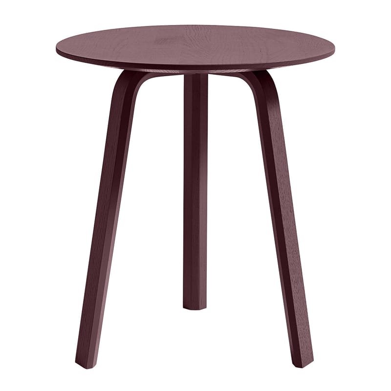 Mobilier - Tables basses - Table basse Bella bois rouge / Ø 45 x H 49 cm - Hay - Bordeaux - Chêne teinté
