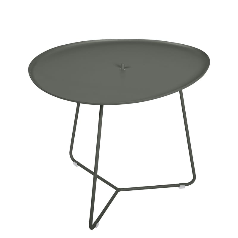 Mobilier - Tables basses - Table basse Cocotte métal vert gris / L 55 x H 43,5 cm - Plateau amovible - Fermob - Romarin - Acier peint