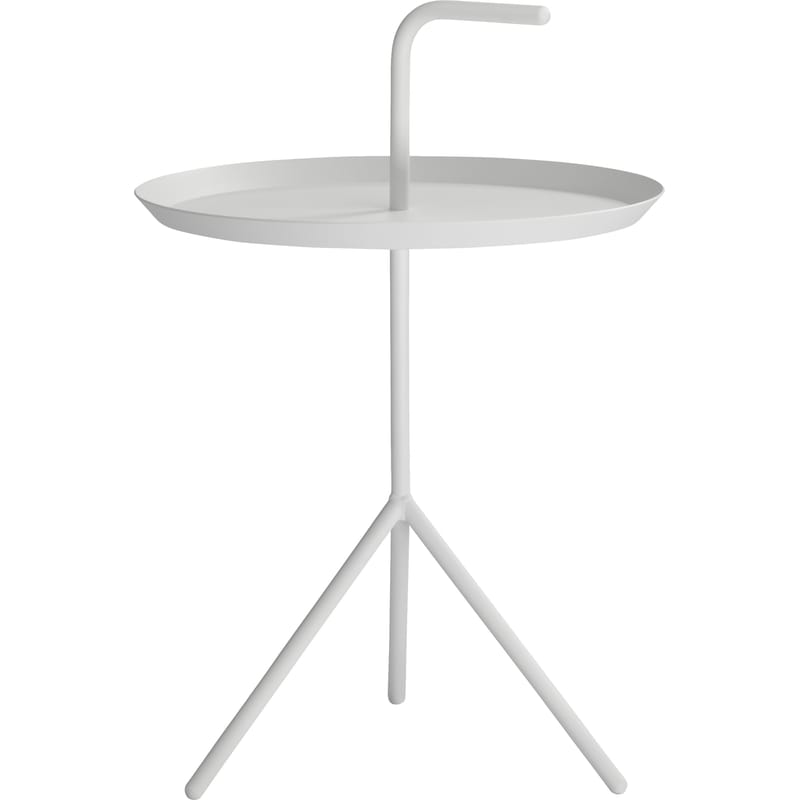 Mobilier - Tables basses - Table basse Don\'t leave Me XL métal blanc / Ø 48 x H 65 cm - Hay - Blanc - Acier laqué