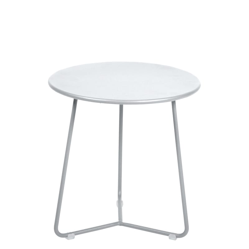 Mobilier - Tables basses - Table d\'appoint Cocotte métal blanc / Tabouret - Ø 34 x H 36 cm - Fermob - Blanc coton - Acier peint