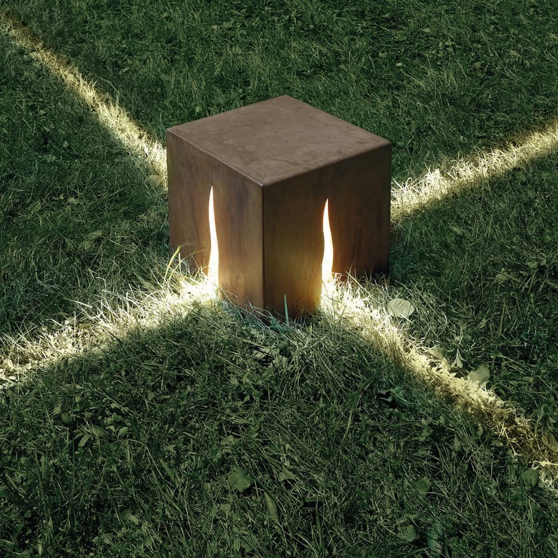 Luminaire - Luminaires d\'extérieur - Borne d\'éclairage Granito métal marron / H 30 cm - Artemide - H 30 cm - Couleur bois - Acier