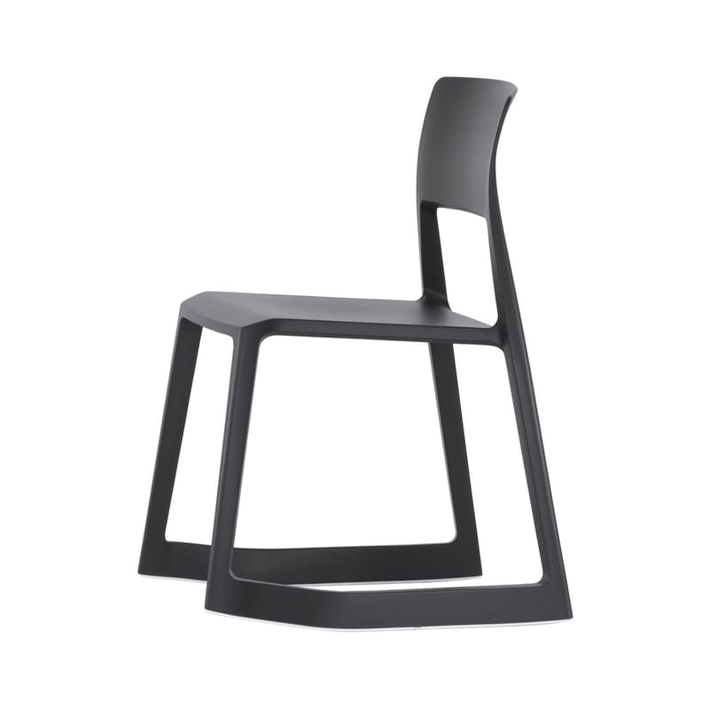 Mobilier - Chaises, fauteuils de salle à manger - Chaise Tip Ton plastique noir / Inclinable & ergonomique - Vitra - Noir - Polypropylène