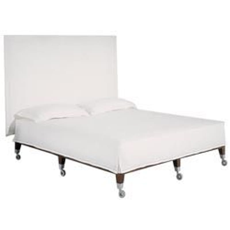 Furniture - Beds - Neoz Double bed textile natural wood 2 seats - Driade - Ebony - Aluminium, Linen, Mahogany tinted ebony