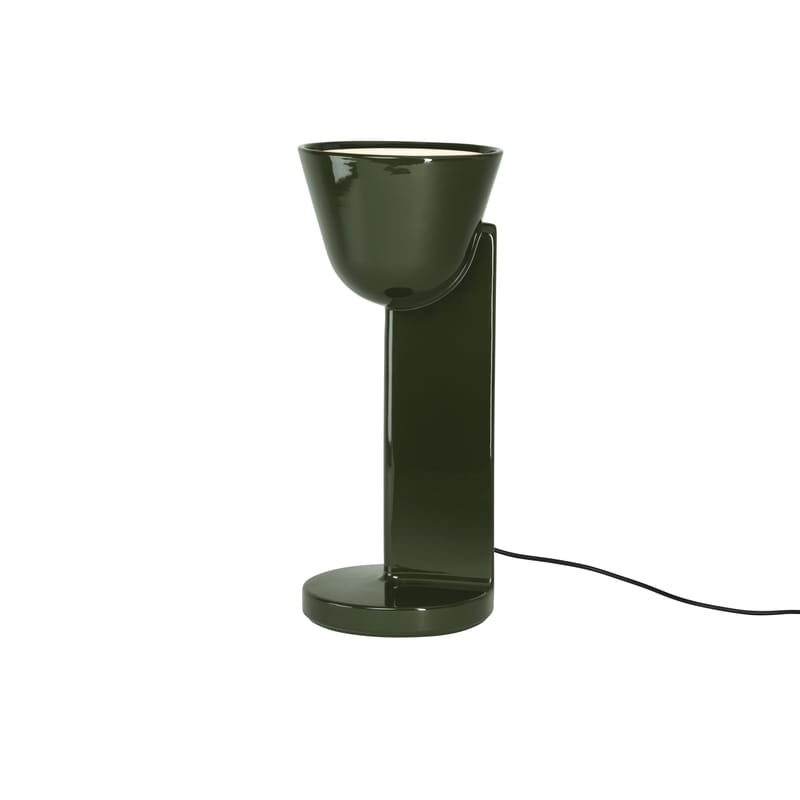 Luminaire - Lampes de table - Lampe de table Céramique Up céramique vert / Ronan Bouroullec - Fabriqué à la main - Flos - Vert mousse - Céramique