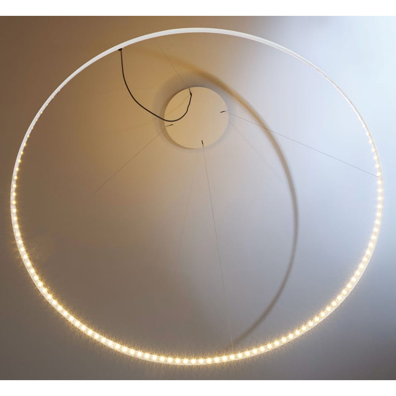 Leuchten - Pendelleuchten - Pendelleuchte Circle metall weiß / LED - Ø 80 cm - Le Deun - Weiß - Stahl