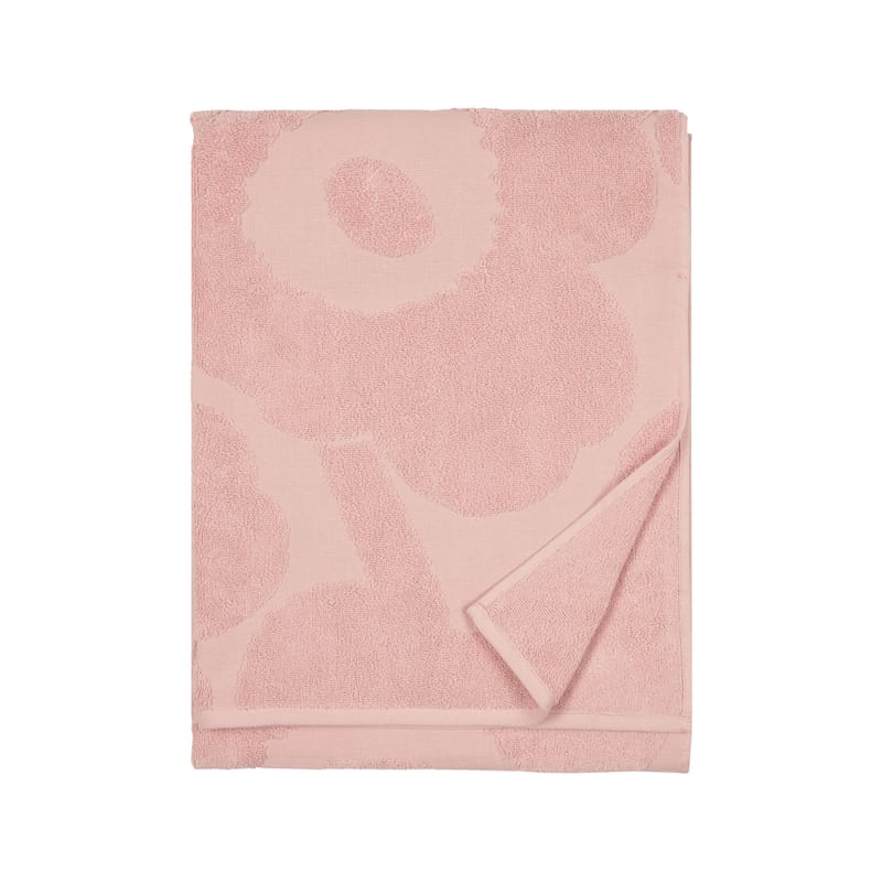 Tendances - Petits prix - Serviette de bain Unikko tissu rose / 70 x 150 cm - Marimekko - Unikko / Rose - Coton éponge