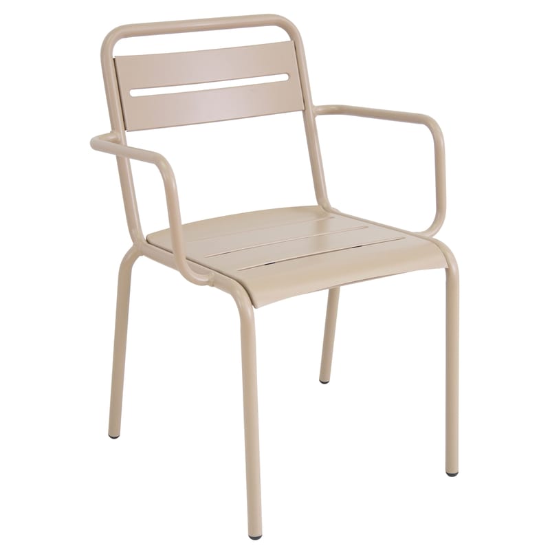 Möbel - Stühle  - Stapelbarer Sessel Star metall grau / Metall - Emu - Taubengrau - gefirnister Stahl