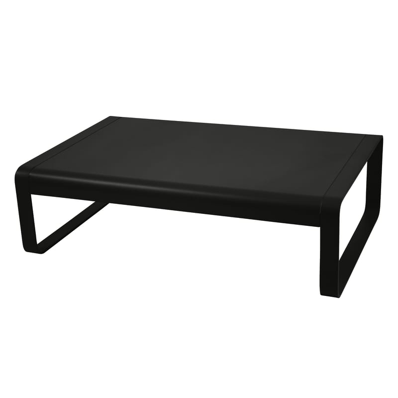 Mobilier - Tables basses - Table basse Bellevie métal noir / Aluminium - 103 x 75 cm - Fermob - Réglisse - Aluminium laqué
