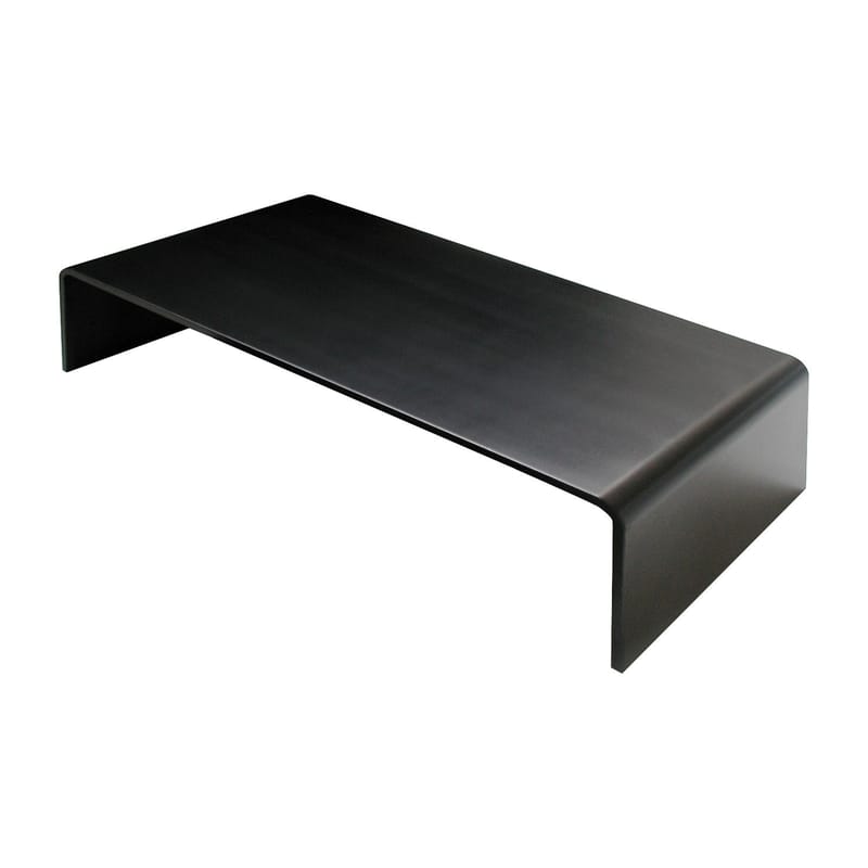 Furniture - Coffee Tables - Solitaire Basso Coffee table metal black 130 x 65 x H 32 cm - Zeus - 130 x 65 cm - Black - Phosphated steel