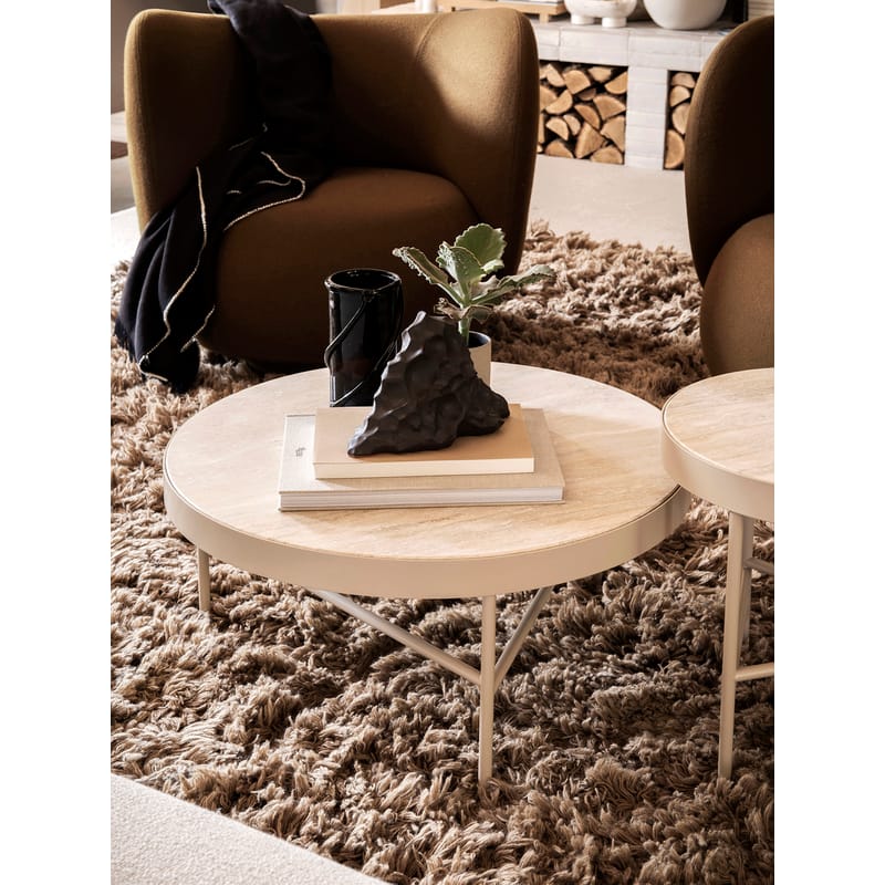 Beige stone discount coffee table