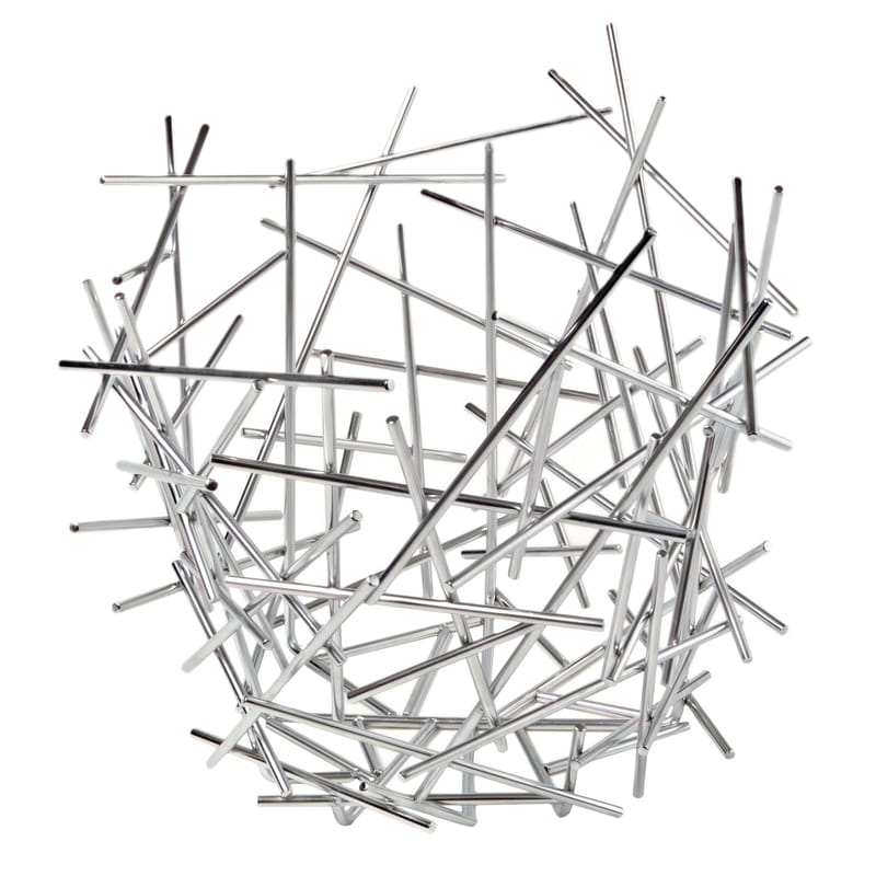 Tisch und Küche - Körbe - Korb Blow up metall Ø 35 x H 31 cm - Alessi - Stahl - rostfreier Stahl