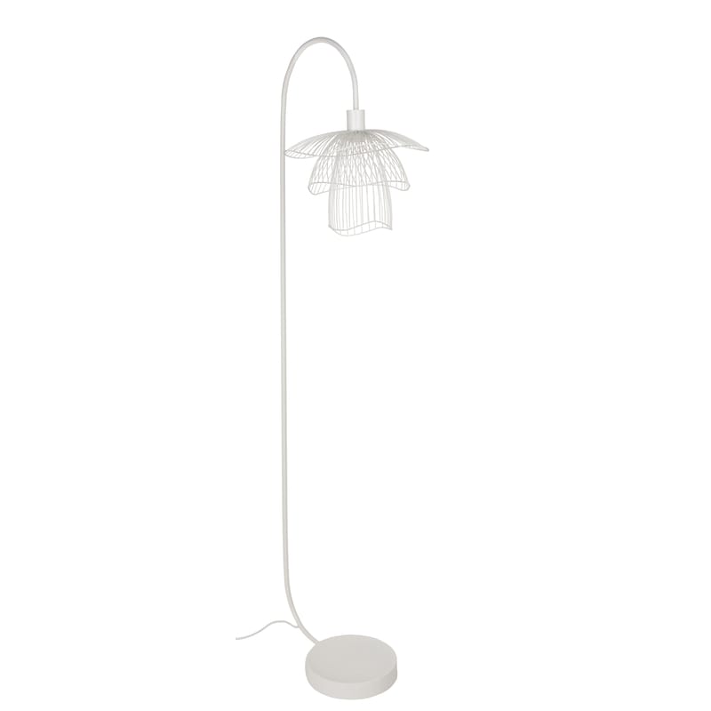 Luminaire - Lampadaires - Lampadaire Papillon métal blanc / H 150 cm - Forestier - Blanc - Acier thermolaqué