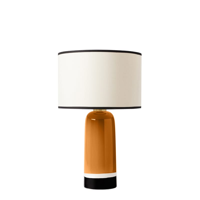 Luminaire - Lampes de table - Lampe de table Sicilia céramique jaune / H 50 cm - Maison Sarah Lavoine - Ocre - Céramique, Coton