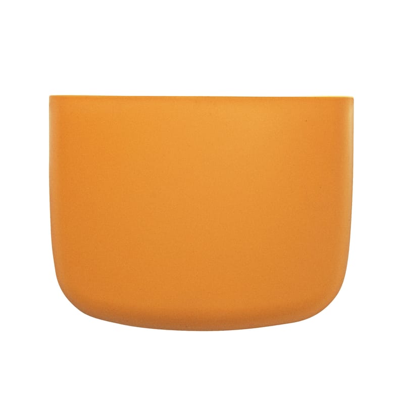 Interni - Per bambini - Portaoggetti da parete Pocket 2 materiale plastico giallo / L 13 x H 10 cm - Normann Copenhagen - Giallo arancio - Polipropilene