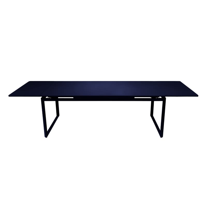 Outdoor - Tavoli  - Tavolo con prolunga Biarritz metallo blu / L 200 a 300 cm - Fermob - Blu abisso - Acciaio laccato, Alluminio laccato